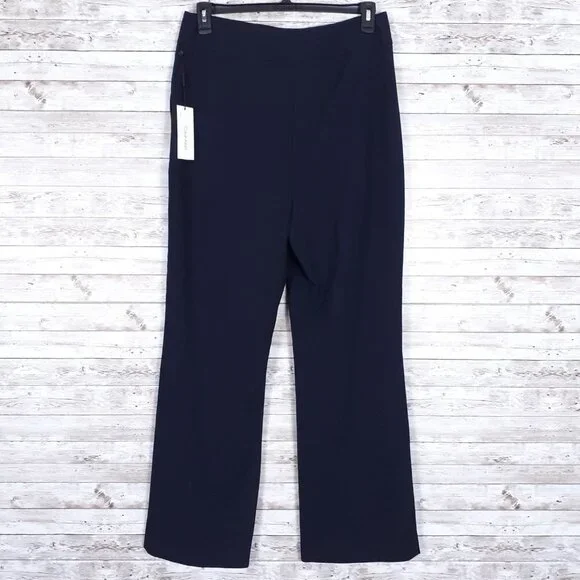 Calvin Klein Womens Dress Pants Sz 14 High Rise Navy 308A - Picture 3 of 6